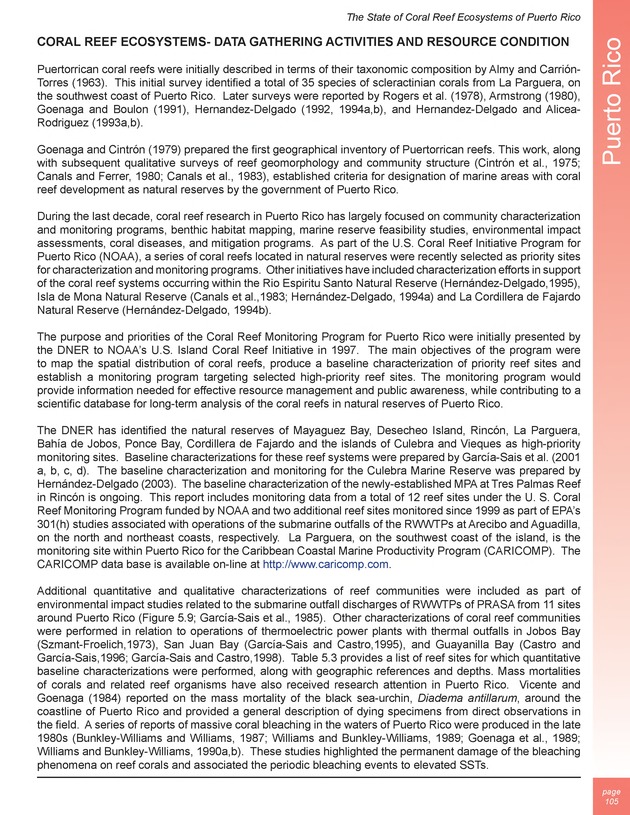 The state of coral reef ecosystems of the United States and Pacific freely associated states : 2005 - Page 105