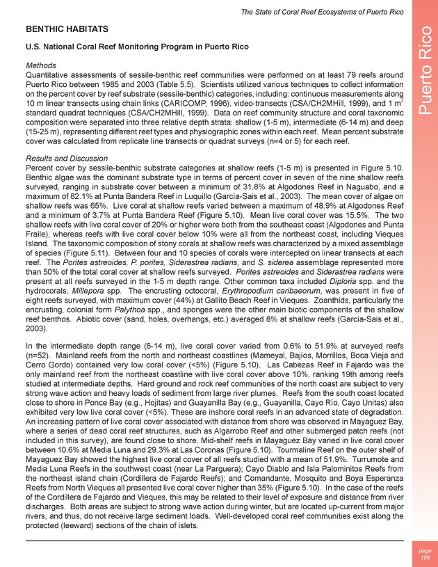 The state of coral reef ecosystems of the United States and Pacific freely associated states : 2005 - Page 109