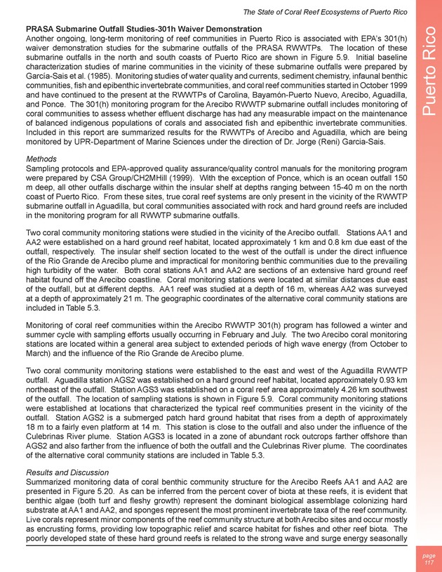 The state of coral reef ecosystems of the United States and Pacific freely associated states : 2005 - Page 117