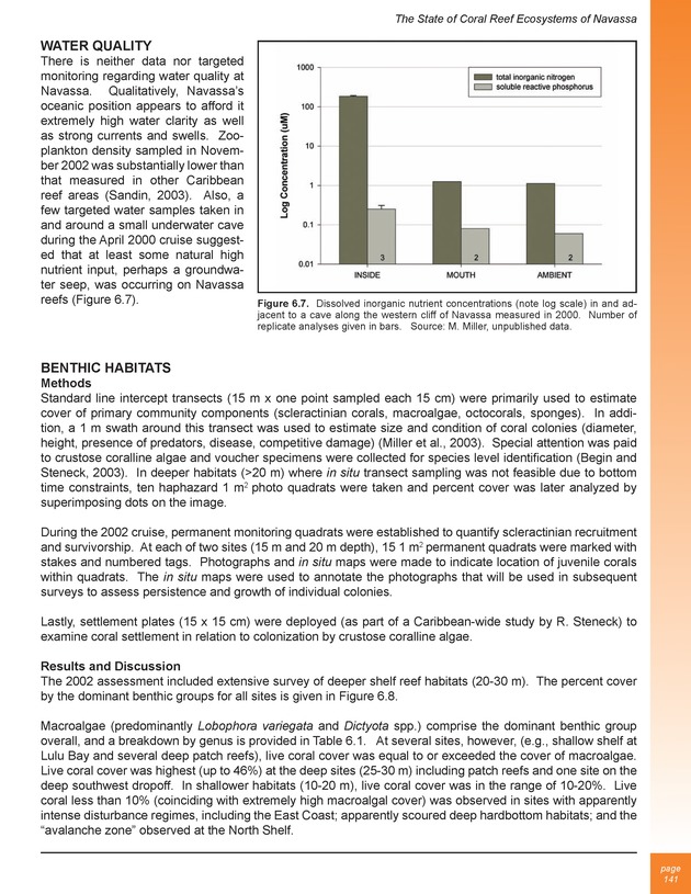 The state of coral reef ecosystems of the United States and Pacific freely associated states : 2005 - Page 141