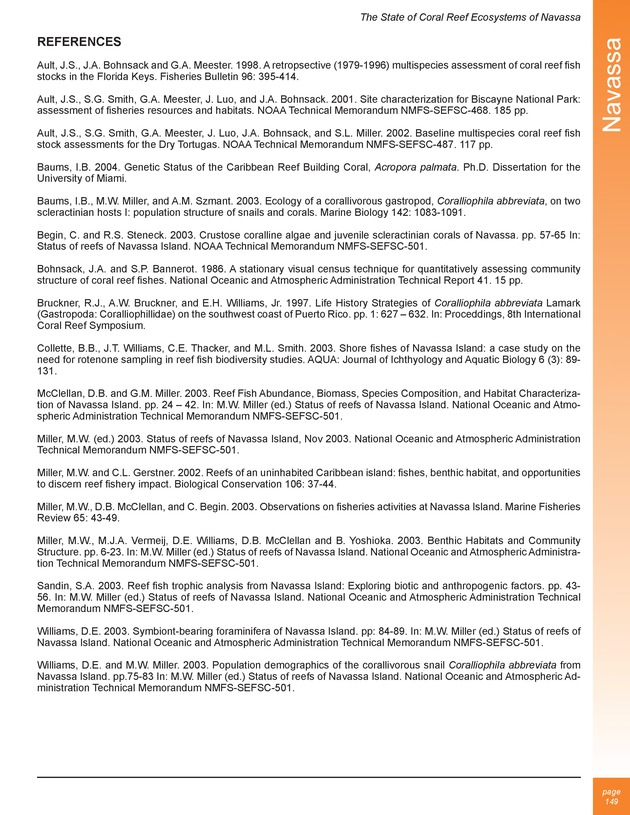 The state of coral reef ecosystems of the United States and Pacific freely associated states : 2005 - Page 149