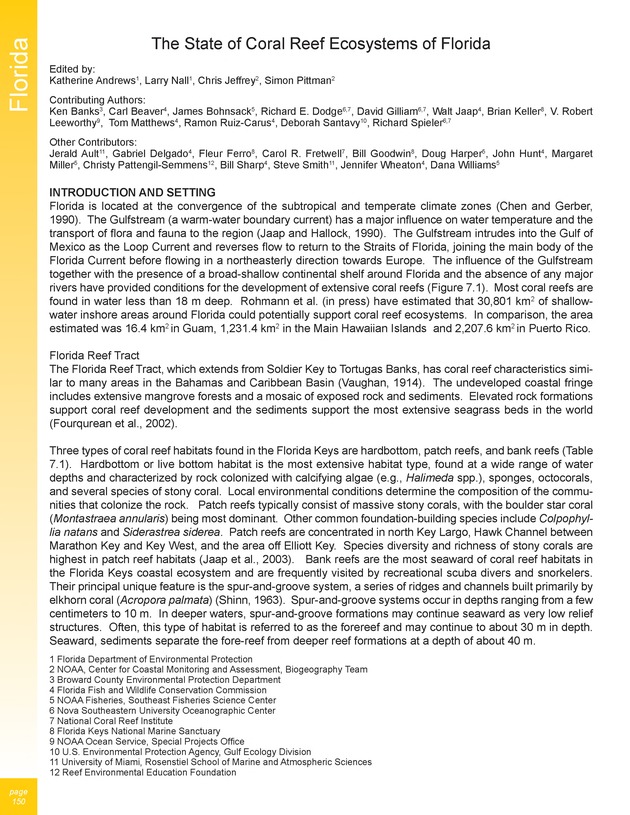 The state of coral reef ecosystems of the United States and Pacific freely associated states : 2005 - Page 150