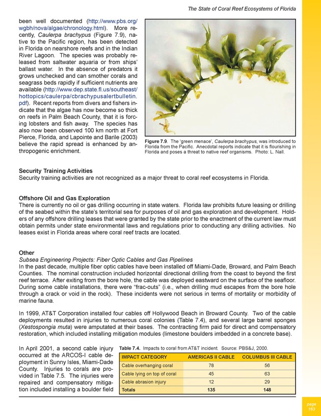 The state of coral reef ecosystems of the United States and Pacific freely associated states : 2005 - Page 163