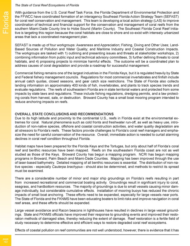 The state of coral reef ecosystems of the United States and Pacific freely associated states : 2005 - Page 192
