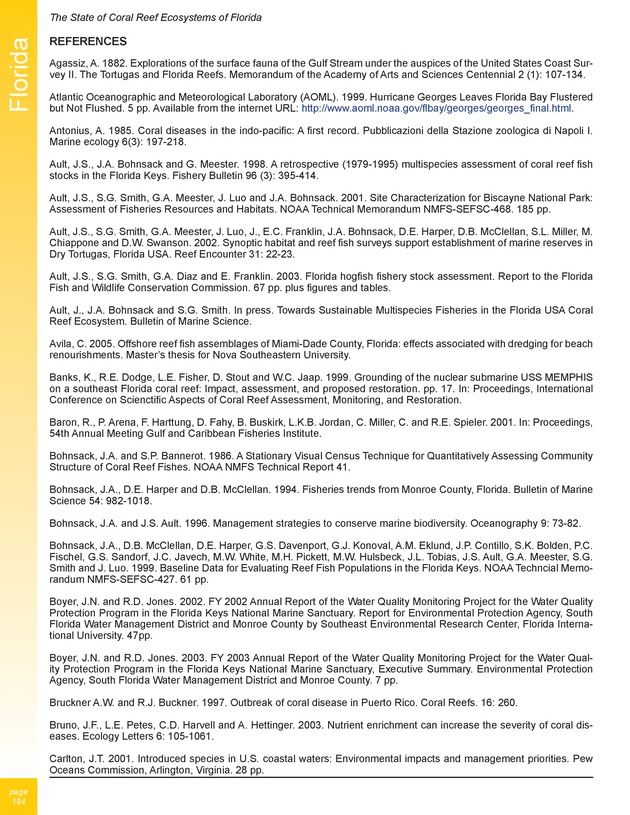 The state of coral reef ecosystems of the United States and Pacific freely associated states : 2005 - Page 194