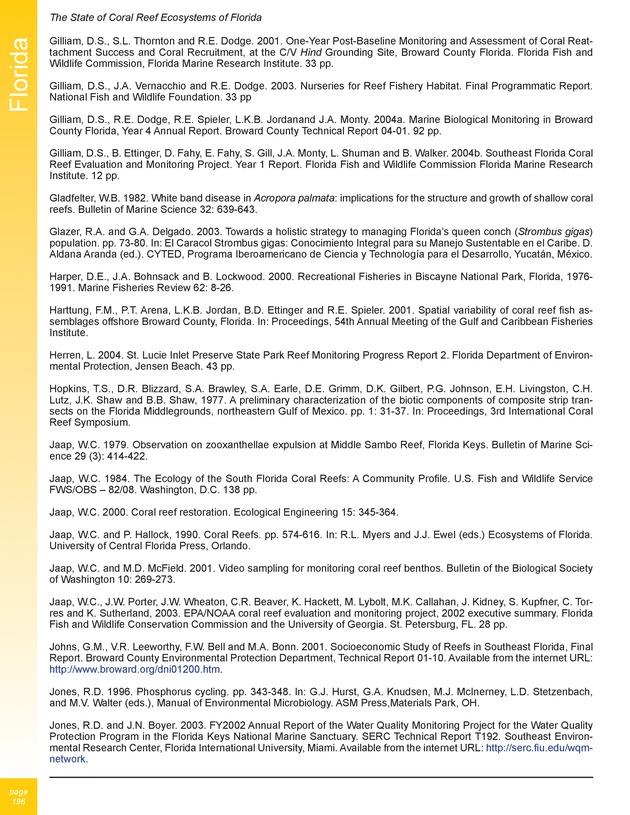 The state of coral reef ecosystems of the United States and Pacific freely associated states : 2005 - Page 196