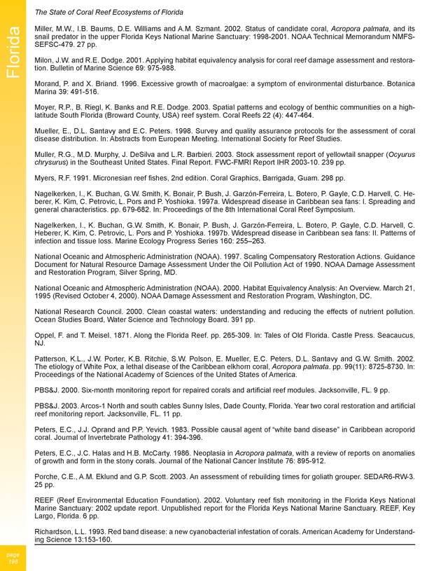 The state of coral reef ecosystems of the United States and Pacific freely associated states : 2005 - Page 198