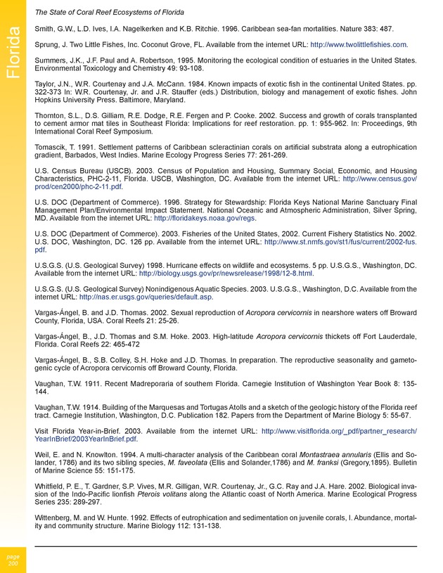 The state of coral reef ecosystems of the United States and Pacific freely associated states : 2005 - Page 200