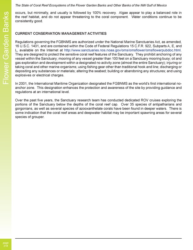 The state of coral reef ecosystems of the United States and Pacific freely associated states : 2005 - Page 218