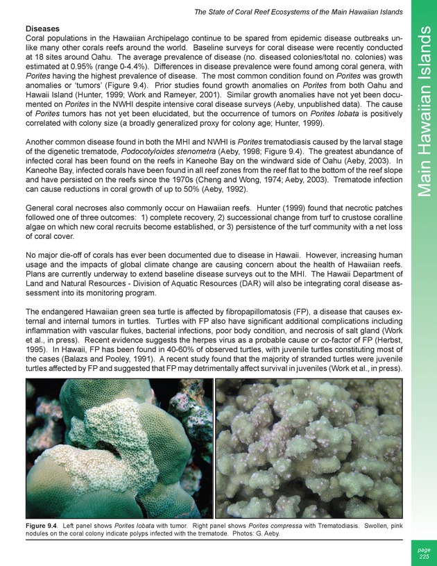 The state of coral reef ecosystems of the United States and Pacific freely associated states : 2005 - Page 225