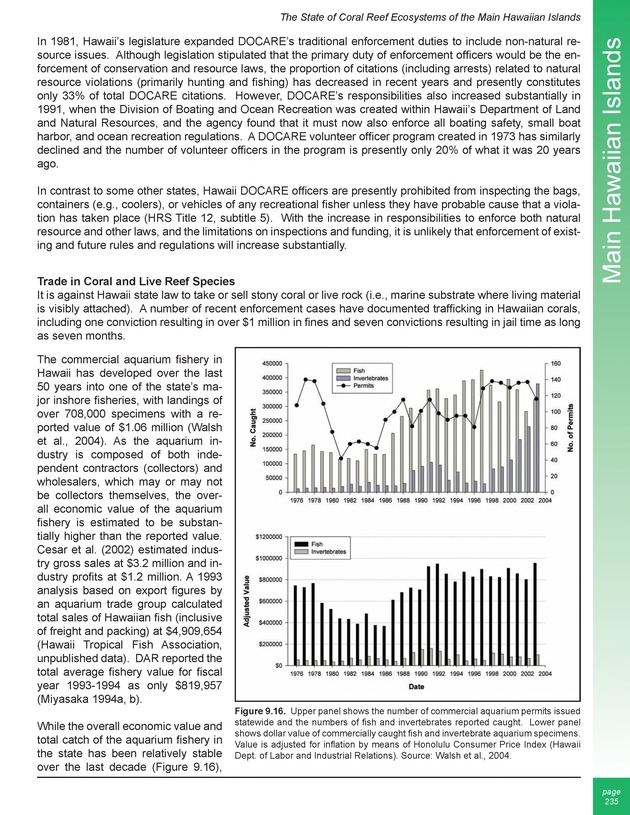 The state of coral reef ecosystems of the United States and Pacific freely associated states : 2005 - Page 235