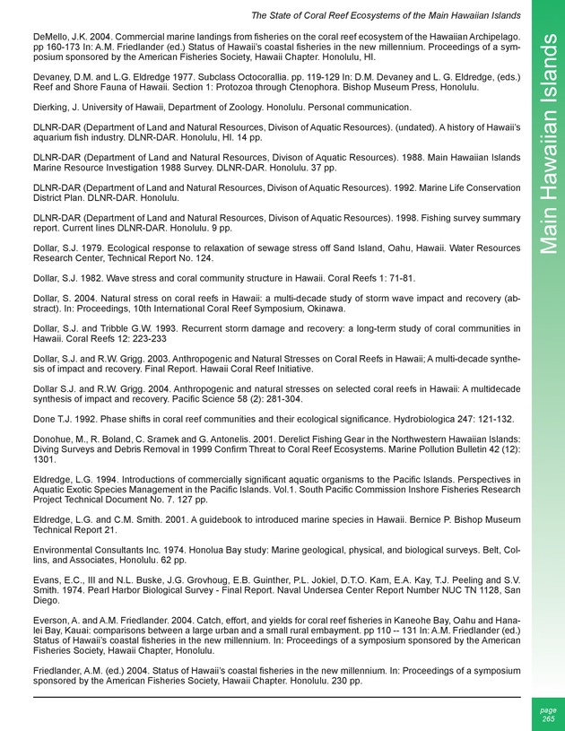 The state of coral reef ecosystems of the United States and Pacific freely associated states : 2005 - Page 265