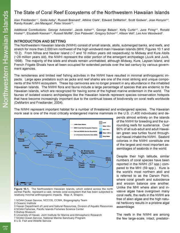 The state of coral reef ecosystems of the United States and Pacific freely associated states : 2005 - Page 270