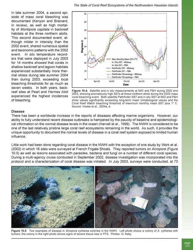 The state of coral reef ecosystems of the United States and Pacific freely associated states : 2005 - Page 273