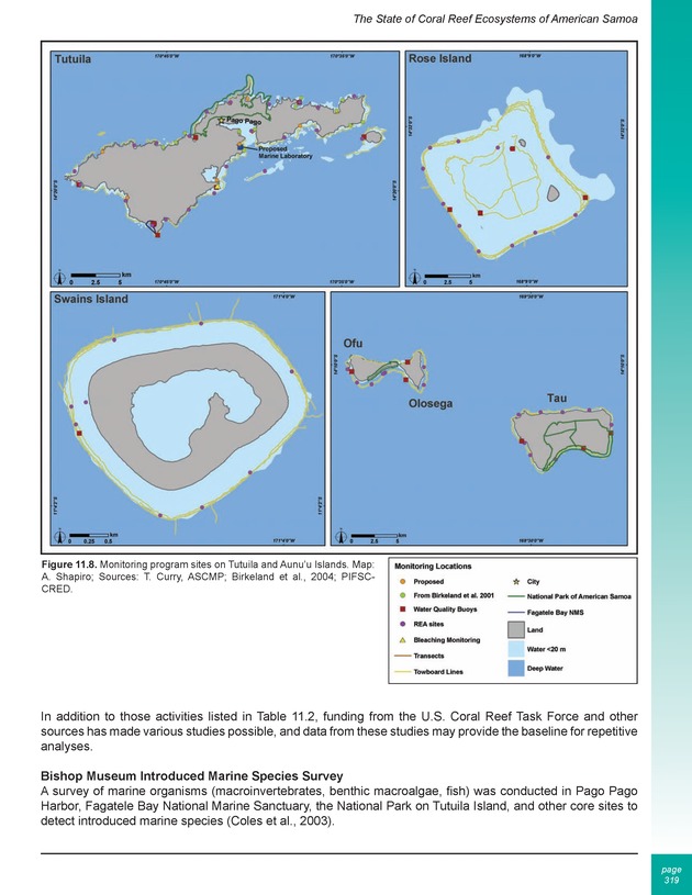 The state of coral reef ecosystems of the United States and Pacific freely associated states : 2005 - Page 319