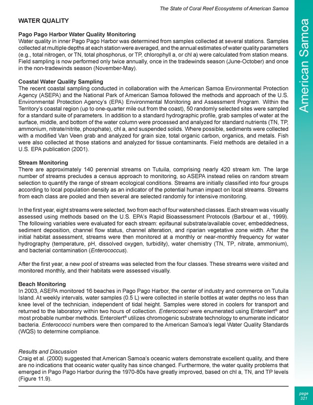 The state of coral reef ecosystems of the United States and Pacific freely associated states : 2005 - Page 321