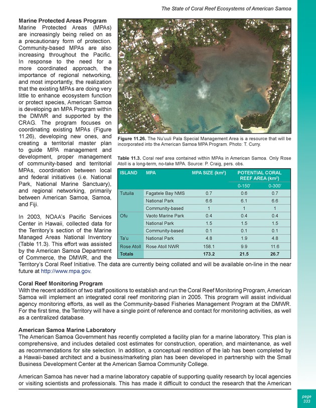 The state of coral reef ecosystems of the United States and Pacific freely associated states : 2005 - Page 333