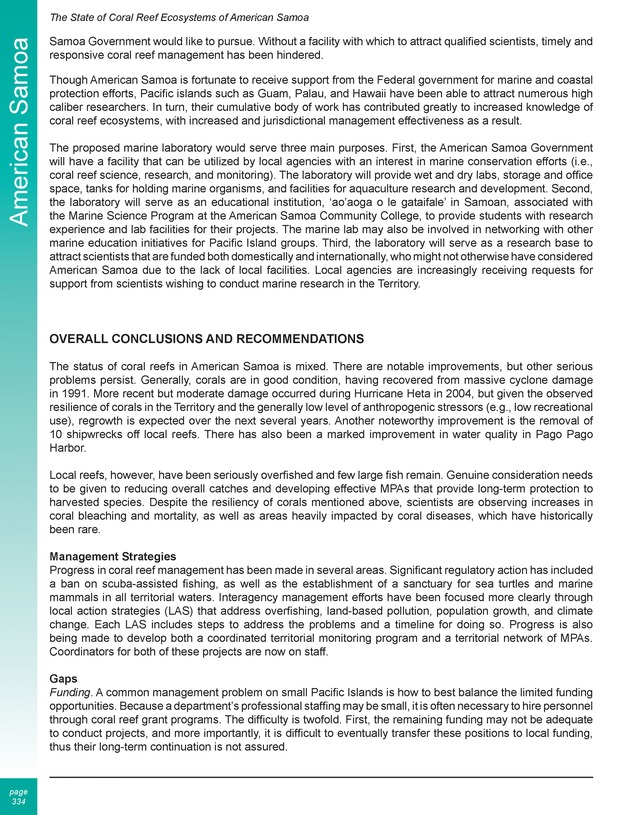 The state of coral reef ecosystems of the United States and Pacific freely associated states : 2005 - Page 334