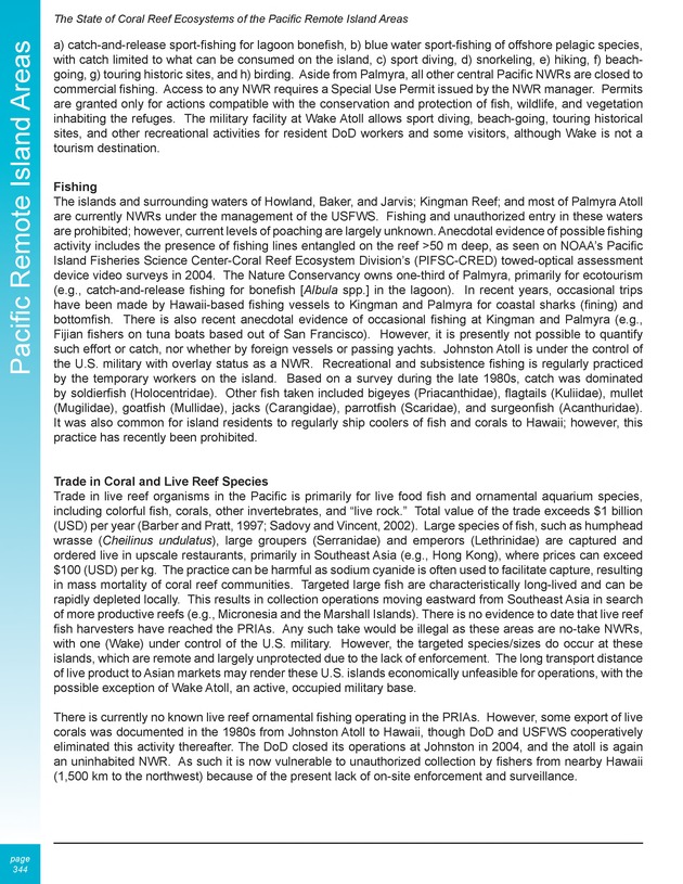 The state of coral reef ecosystems of the United States and Pacific freely associated states : 2005 - Page 344