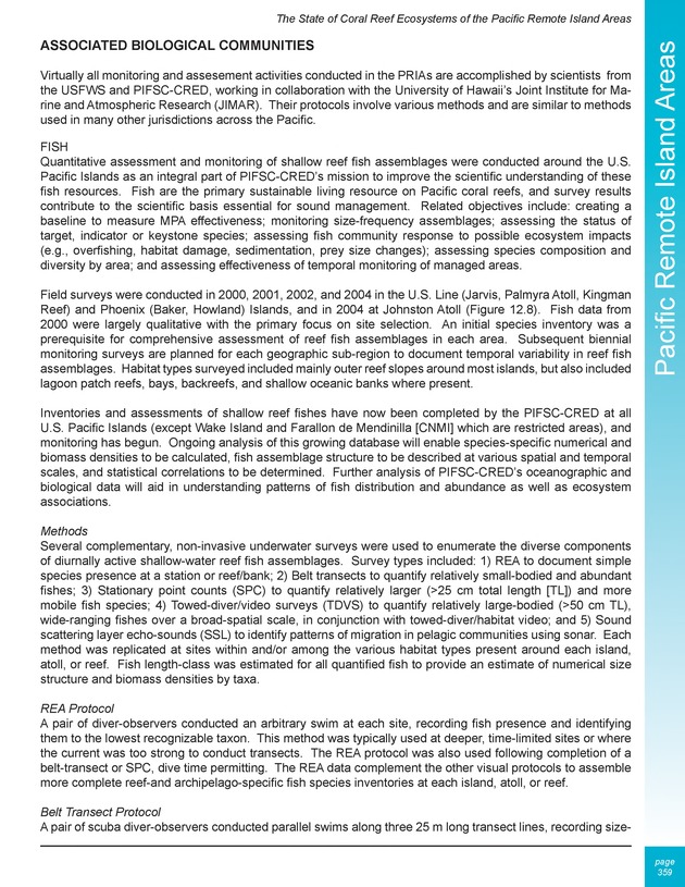 The state of coral reef ecosystems of the United States and Pacific freely associated states : 2005 - Page 359