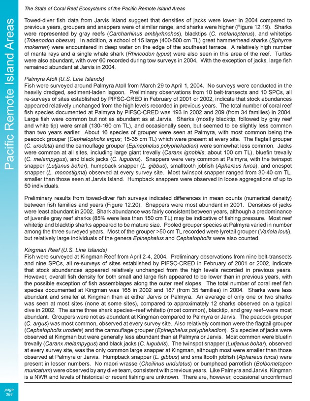 The state of coral reef ecosystems of the United States and Pacific freely associated states : 2005 - Page 364