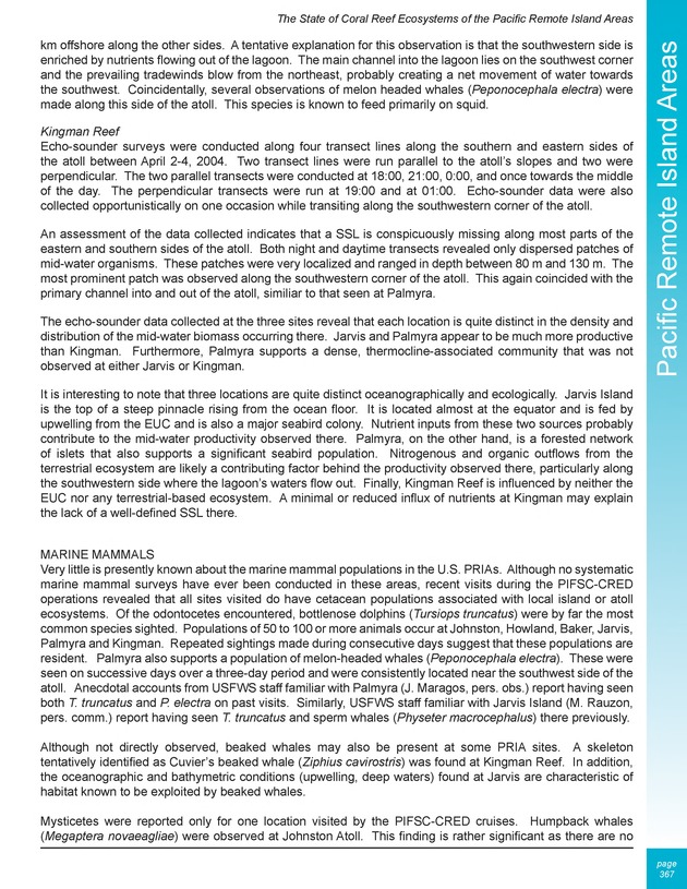 The state of coral reef ecosystems of the United States and Pacific freely associated states : 2005 - Page 367