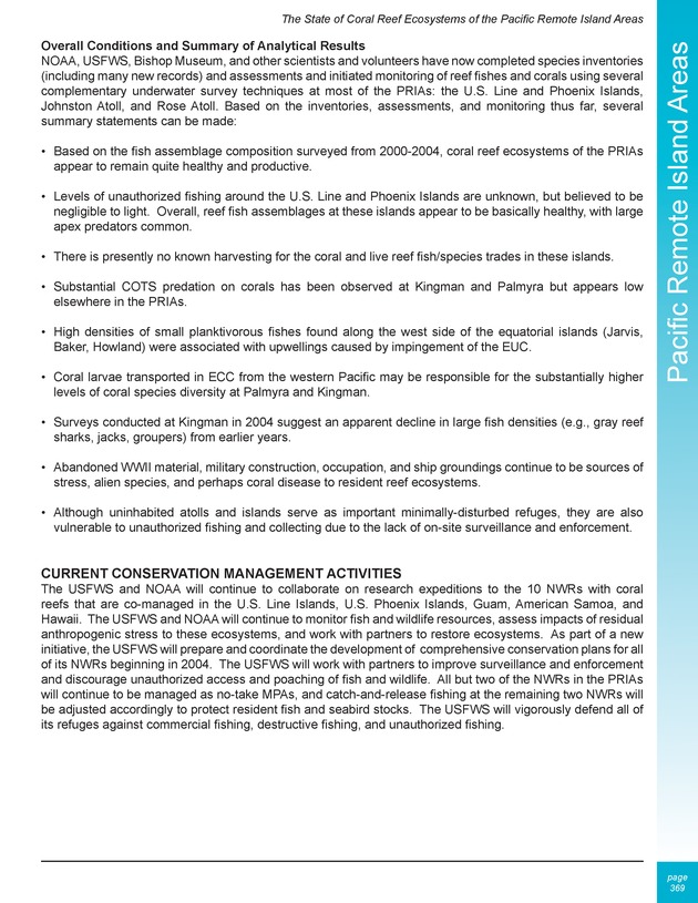 The state of coral reef ecosystems of the United States and Pacific freely associated states : 2005 - Page 369