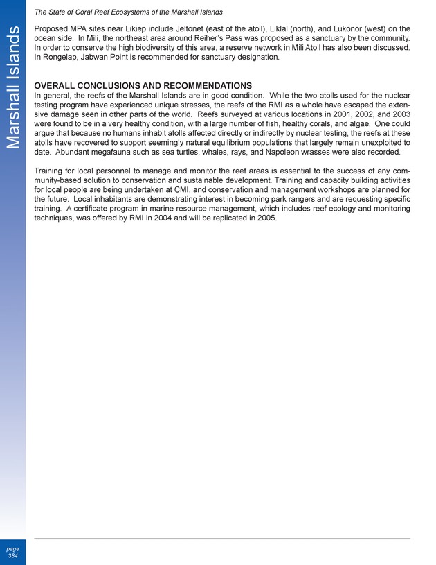 The state of coral reef ecosystems of the United States and Pacific freely associated states : 2005 - Page 384