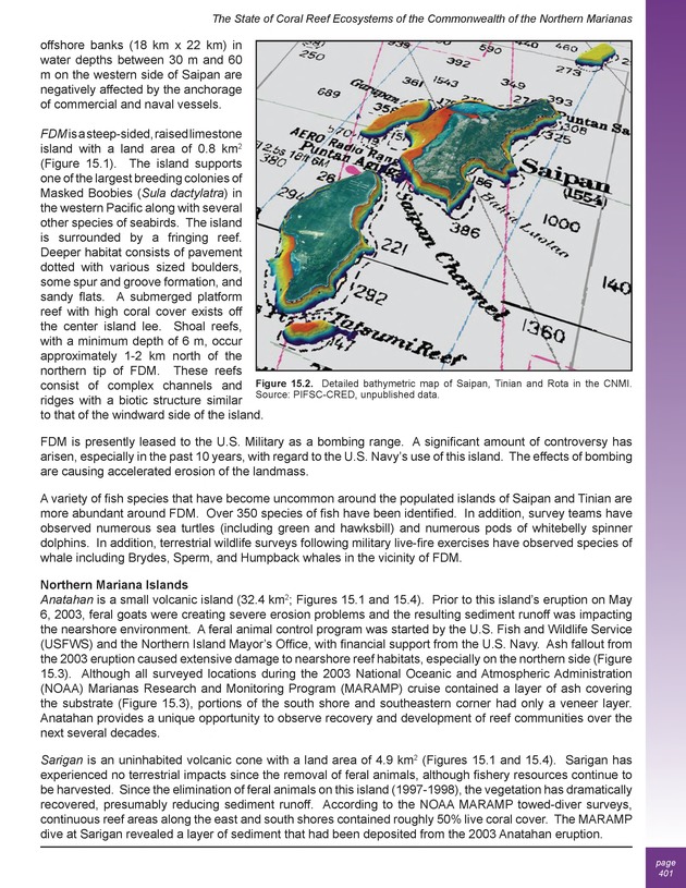 The state of coral reef ecosystems of the United States and Pacific freely associated states : 2005 - Page 401