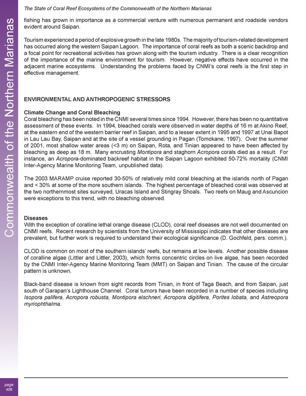 The state of coral reef ecosystems of the United States and Pacific freely associated states : 2005 - Page 406