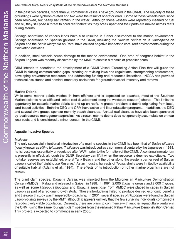 The state of coral reef ecosystems of the United States and Pacific freely associated states : 2005 - Page 412