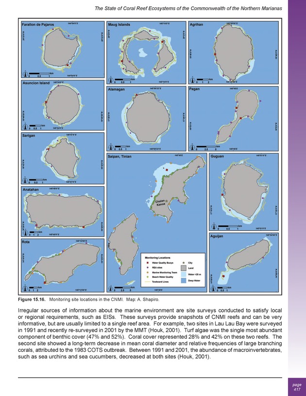 The state of coral reef ecosystems of the United States and Pacific freely associated states : 2005 - Page 417