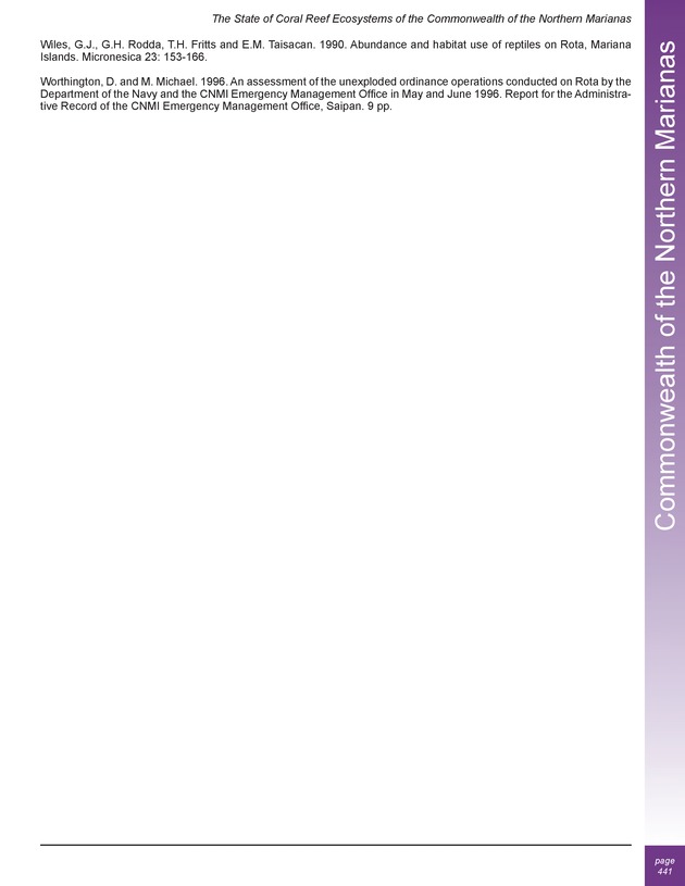 The state of coral reef ecosystems of the United States and Pacific freely associated states : 2005 - Page 441