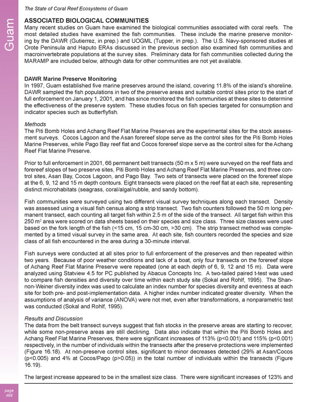 The state of coral reef ecosystems of the United States and Pacific freely associated states : 2005 - Page 468