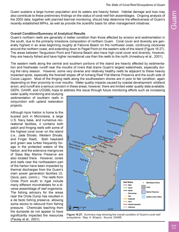 The state of coral reef ecosystems of the United States and Pacific freely associated states : 2005 - Page 475