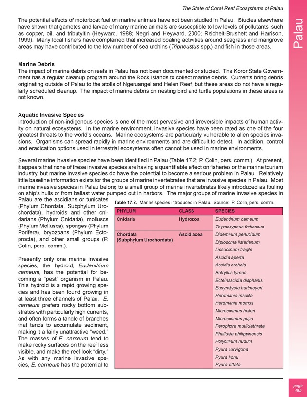 The state of coral reef ecosystems of the United States and Pacific freely associated states : 2005 - Page 495