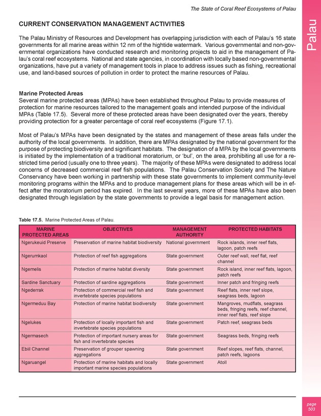 The state of coral reef ecosystems of the United States and Pacific freely associated states : 2005 - Page 503