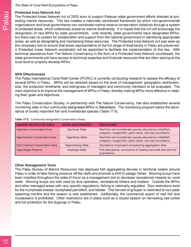 The state of coral reef ecosystems of the United States and Pacific freely associated states : 2005 - Page 504