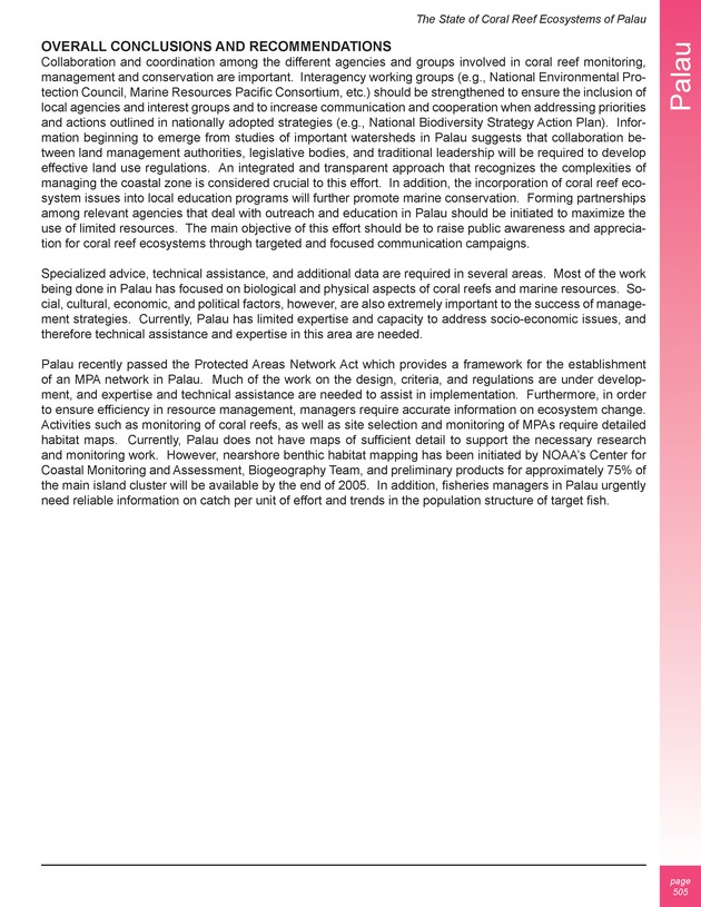 The state of coral reef ecosystems of the United States and Pacific freely associated states : 2005 - Page 505