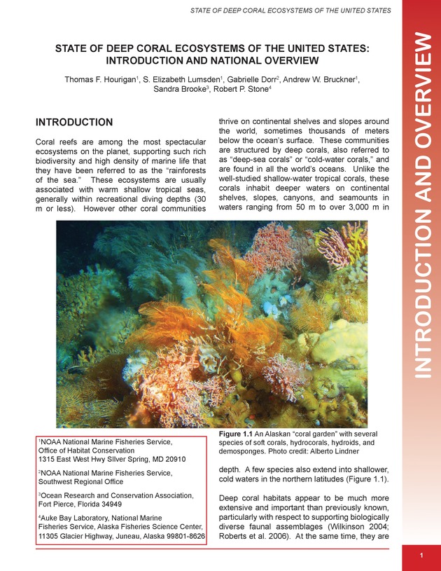 The state of deep coral ecosystems of the United States : 2007 - Page 1