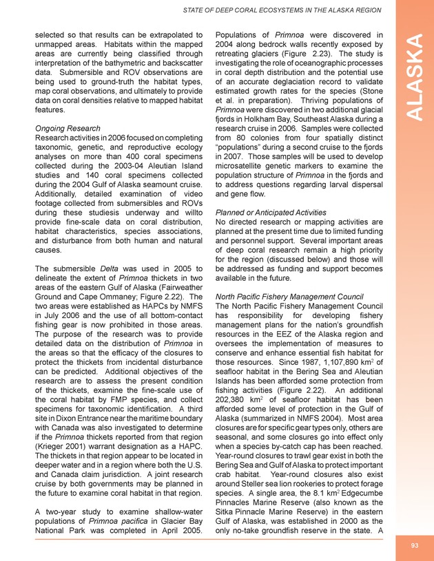 The state of deep coral ecosystems of the United States : 2007 - Page 93