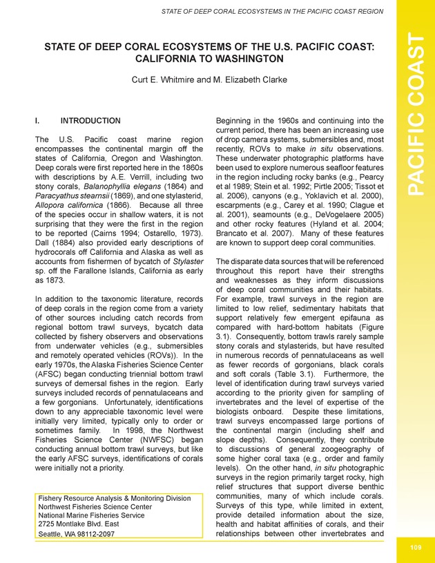 The state of deep coral ecosystems of the United States : 2007 - Page 109