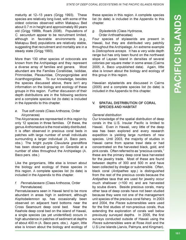 The state of deep coral ecosystems of the United States : 2007 - Page 161