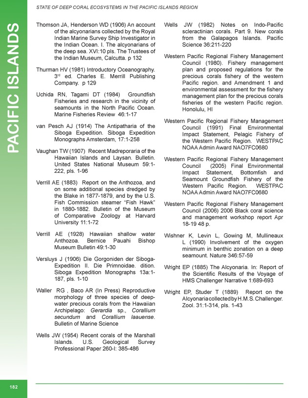 The state of deep coral ecosystems of the United States : 2007 - Page 182