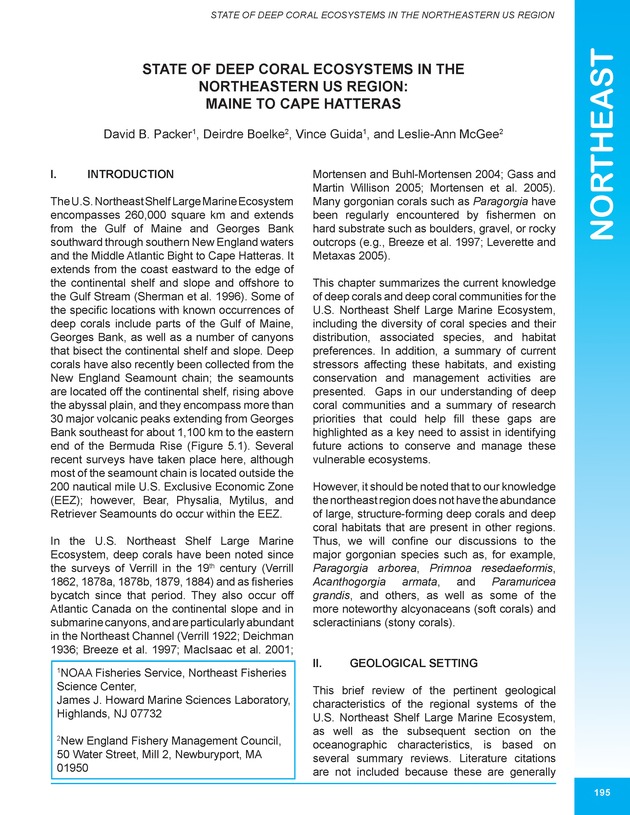 The state of deep coral ecosystems of the United States : 2007 - Page 195