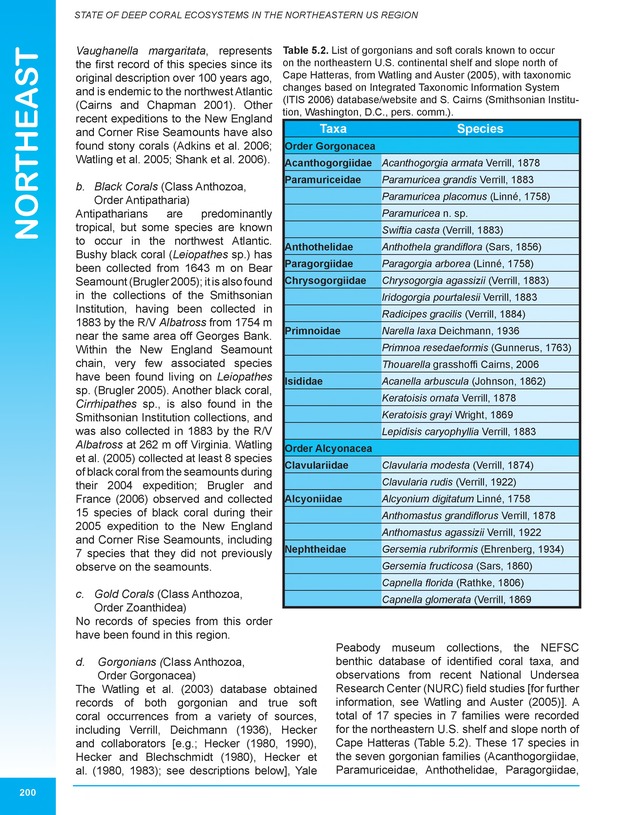 The state of deep coral ecosystems of the United States : 2007 - Page 200