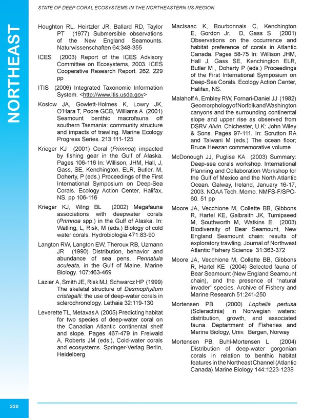 The state of deep coral ecosystems of the United States : 2007 - Page 220