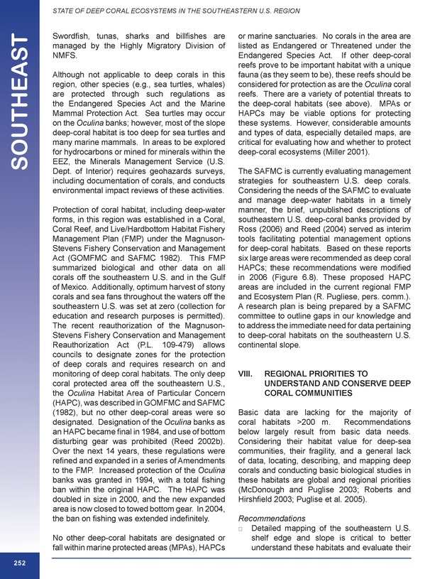 The state of deep coral ecosystems of the United States : 2007 - Page 252