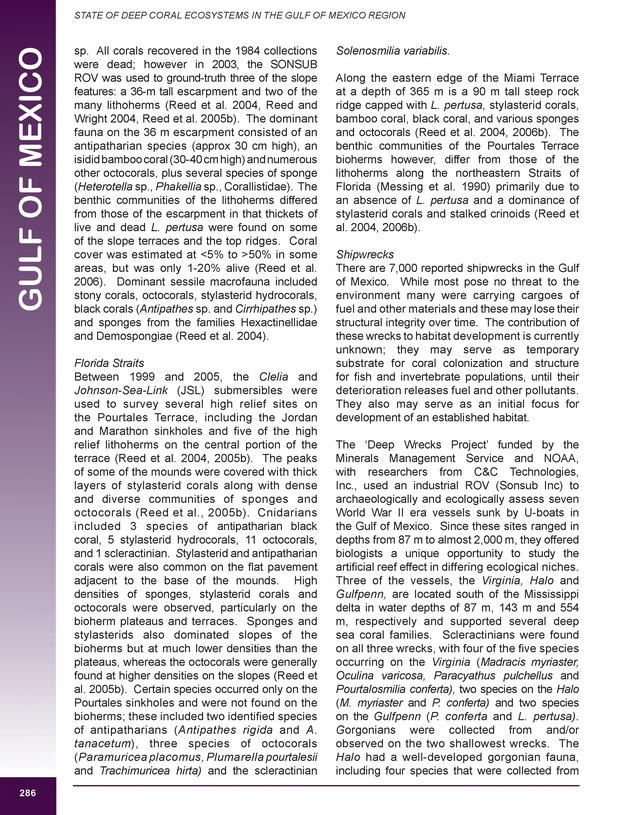 The state of deep coral ecosystems of the United States : 2007 - Page 286