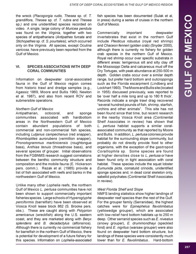 The state of deep coral ecosystems of the United States : 2007 - Page 287